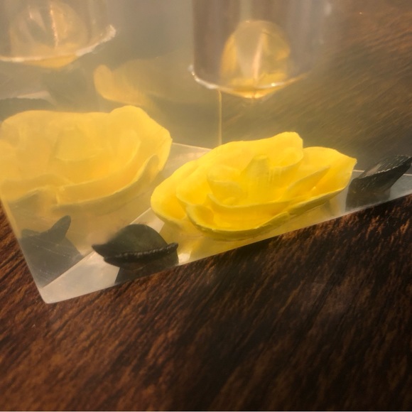 Vintage Bircraft hand poured lucite paperweight/pen holder - Picture 3 of 6